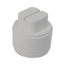 1.5in Plastica White Threaded Plug - Single