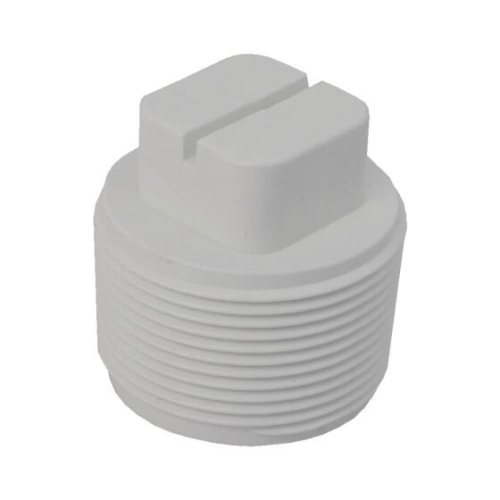 1.5in Plastica White Threaded Plug - Single