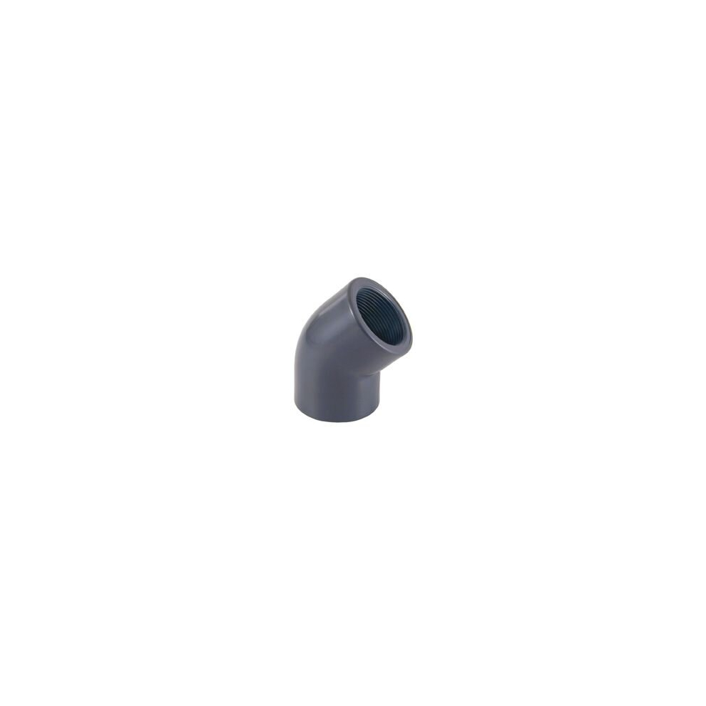 Certikin SPX07545FT | Size 75 x 2Â½ inch Grey PVC Pipe & Fittings - Metric > PVC elbow 45ÃÂº solvent socket