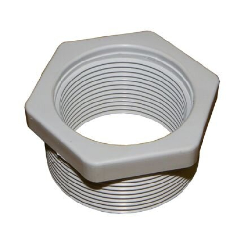 2in to 1.5in Plastica White Threaded Reducer - Single