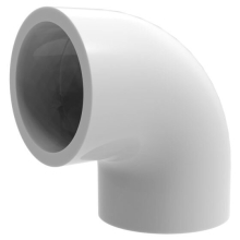 1.5in Plastica White 90 Deg Elbow P P - Single