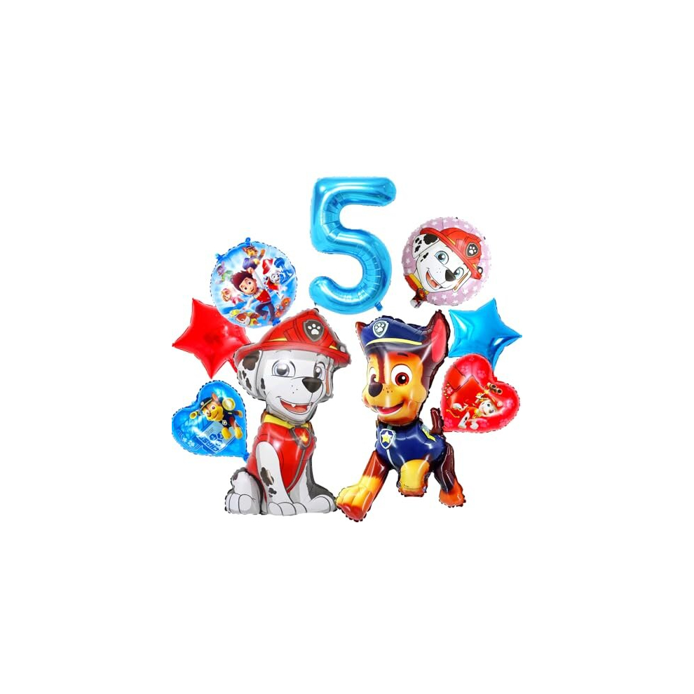 9Pack Foil Balloons, 5th Party Balloons Birthday Party Decorations Foil Balloons for Kid's Birthday Party Favors (5th)