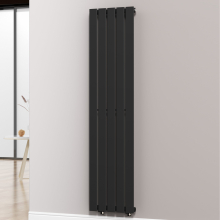 (Black) 376 x 1600mm Single Panel Radiator