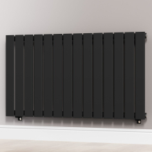 (Black) 1060 x 600mm Single Panel Radiator