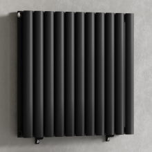 (Black) 660 x 600mm Column Radiator Double Oval Panel Radiator