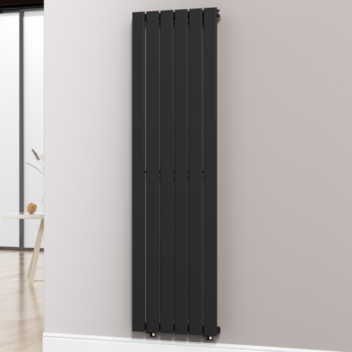 (Black) 452 x 1600mm Single Panel Radiator