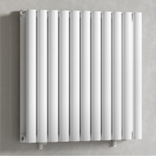 (White) 660 x 600mm Column Radiator Double Oval Panel Radiator