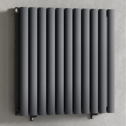 (Anthracite Gray) 660 x 600mm Column Radiator Double Oval Panel Radiator