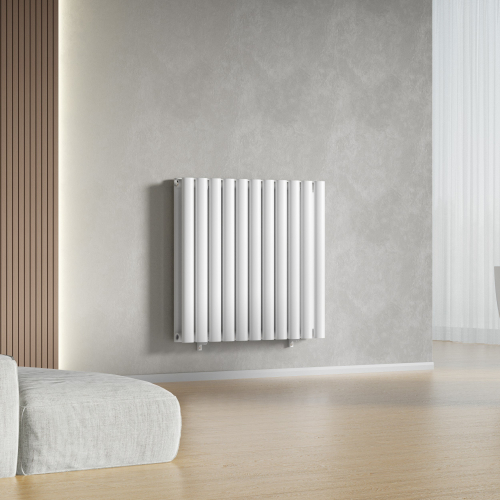 (White) 660 x 600mm Column Radiator Double Oval Panel Radiator 1
