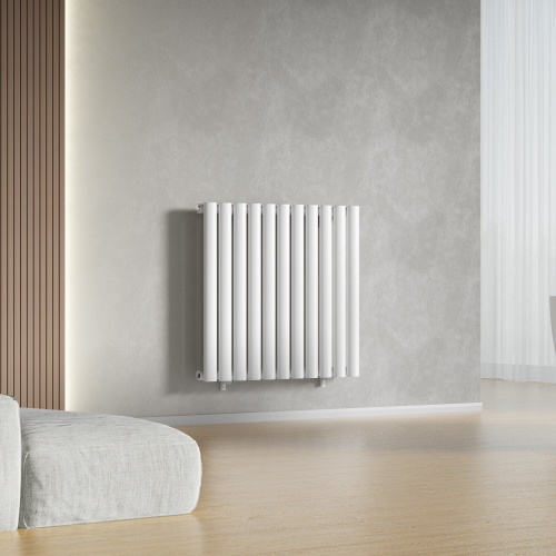 (White) 660 x 600mm Column Radiator Single Oval Panel Radiator 1
