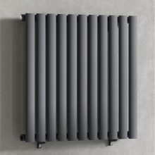 (Anthracite Gray) 660 x 600mm Column Radiator Single Oval Panel Radiator