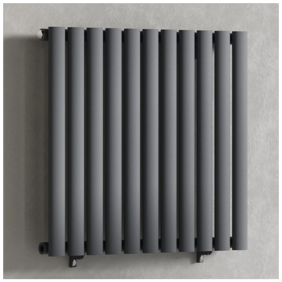 (Anthracite Gray) 660 X 600Mm Column Radiator Single Oval Panel Radiator 5056616537831