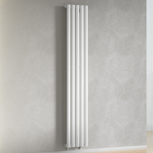 (White) 300 x 1600mm Column Radiator Single Oval Panel Radiator