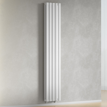 (White) 300 x 1600mm Column Radiator Double Oval Panel Radiator