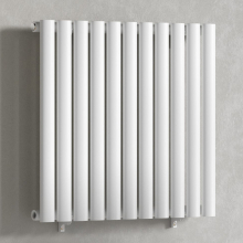 (White) 660 x 600mm Column Radiator Single Oval Panel Radiator