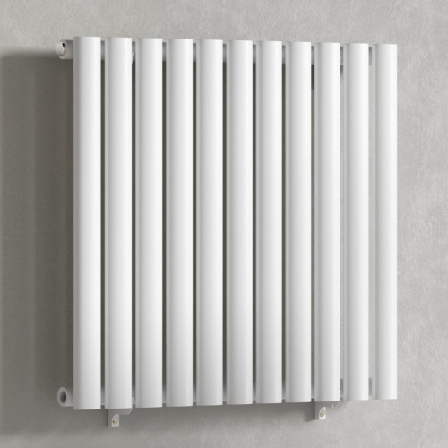 (White) 660 x 600mm Column Radiator Single Oval Panel Radiator