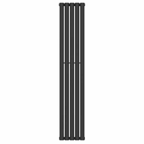 (Black) 300 x 1600mm Column Radiator Single Oval Panel Radiator 2