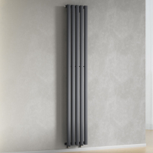 (Anthracite Gray) 300 x 1600mm Column Radiator Single Oval Panel Radiator