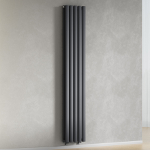 (Anthracite Gray) 300 x 1600mm Column Radiator Double Oval Panel Radiator