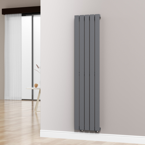 (Anthracite Gray) 376 x 1600mm Single Panel Radiator 1