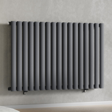 (Anthracite Gray) 1020 x 600mm Column Radiator Single Oval Panel Radiator