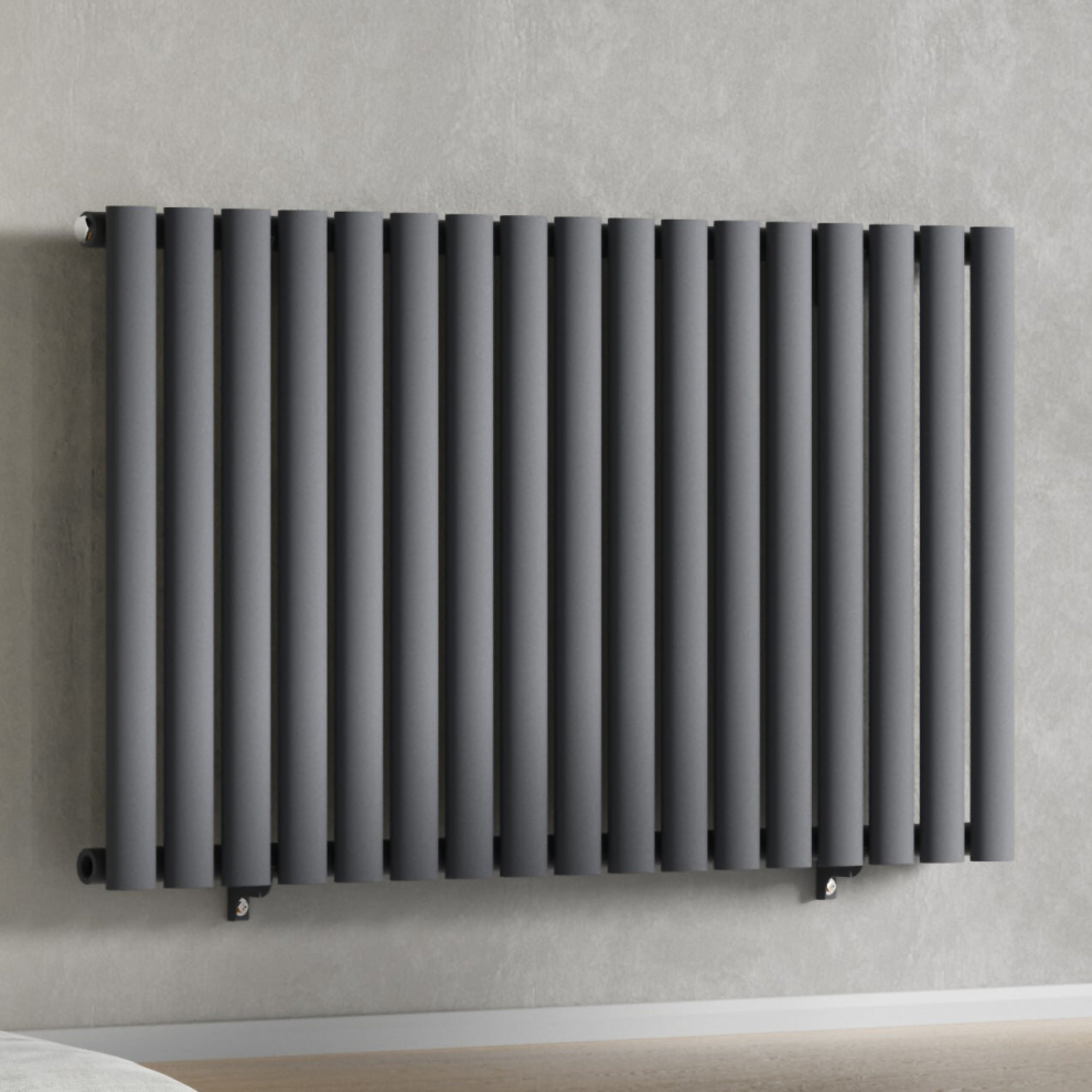 (Anthracite Gray) 1020 X 600Mm Column Radiator Single Oval Panel Radiator 5056616537862
