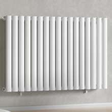 (White) 1020 x 600mm Column Radiator Single Oval Panel Radiator