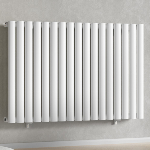 (White) 1020 x 600mm Column Radiator Single Oval Panel Radiator