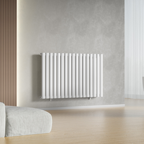 (White) 1020 x 600mm Column Radiator Single Oval Panel Radiator 1