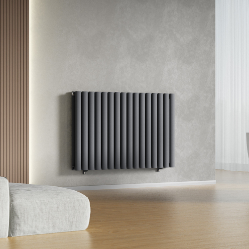 (Anthracite Gray) 960 x 600mm Column Radiator Double Oval Panel Radiator 1