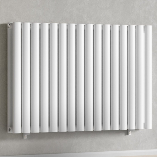 (White) 960 x 600mm Column Radiator Double Oval Panel Radiator