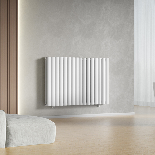 (White) 960 x 600mm Column Radiator Double Oval Panel Radiator 1