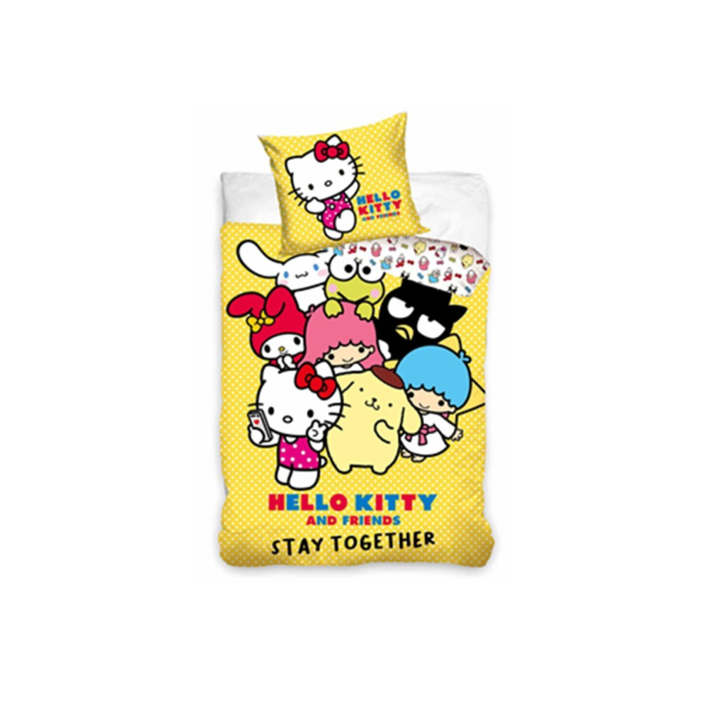 Hello Kitty and Friends Single Duvet Cover and Pillowcase Set - European Size