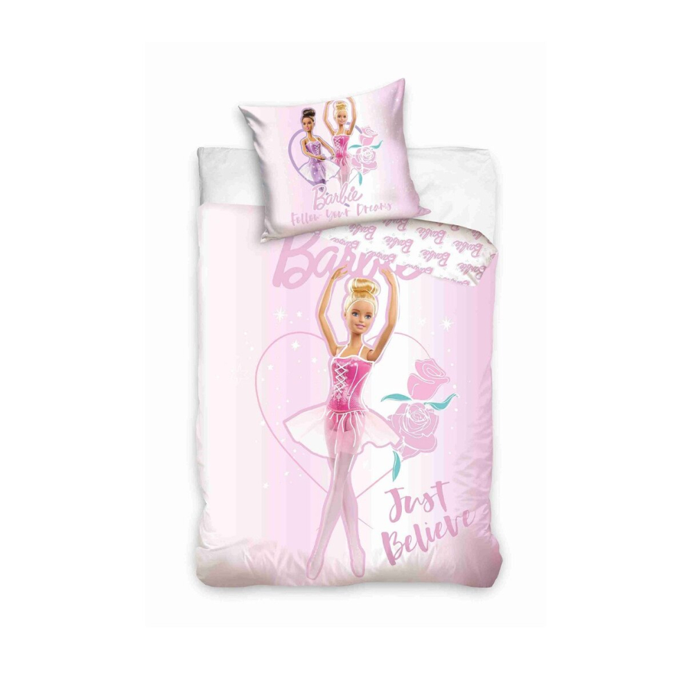 Barbie Ballerina Single Duvet Cover and Pillowcase Set - European Size