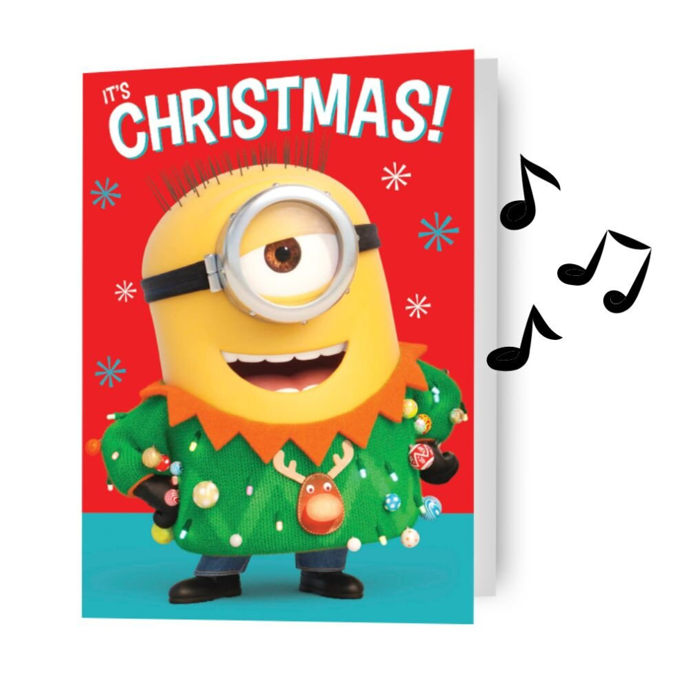 Despicable Me Minions General Christmas Sound Card