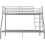 Seconique Tandi Triple Sleeper Metal Bunk Bed Double 4ft6 and Single 3ft in Silver Finish 4