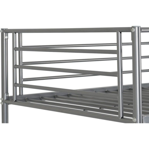 Seconique Seconique Brandon 3ft Metal Bunk Bed - Silver 1