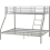 Seconique Tandi Triple Sleeper Metal Bunk Bed Double 4ft6 and Single 3ft in Silver Finish 2