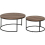 Seconique Quebec Round Coffee Table Set Metal Plastic Feet-Medium Oak Effect/Black 5