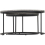 Seconique Athens Round Coffee Table Set Concrete Black Metal Legs 8