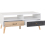 Seconique Nordic 2 Drawer Coffee table White/Distressed Effect - Metal Handles 7