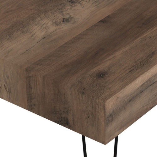 Seconique Troy Coffee Table in Medium Oak Effect and Black Metal Finish 1