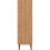 Seconique Leon 2 Drawer 2 Shelf Cabinet Medium Oak Effect Metal Legs 13