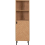 Seconique Leon 1 Door 2 Shelf Cabinet Medium Oak Effect Adjustable Shelving 10