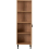 Seconique Leon 1 Door 2 Shelf Cabinet Medium Oak Effect Adjustable Shelving 11
