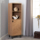 Seconique Leon 1 Door 2 Shelf Cabinet Medium Oak Effect Adjustable Shelving 16