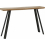 Seconique Quebec Wave Edge Console Table Medium Oak Effect Black Metal Legs 12