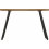 Seconique Quebec Wave Edge Console Table Medium Oak Effect Black Metal Legs 13