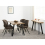 Seconique Quebec Wave Edge Console Table Medium Oak Effect Black Metal Legs 19