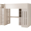 Seconique Jupiter High Sleeper Bed Storage Frame in White and Grey 2 Man Delivery 4